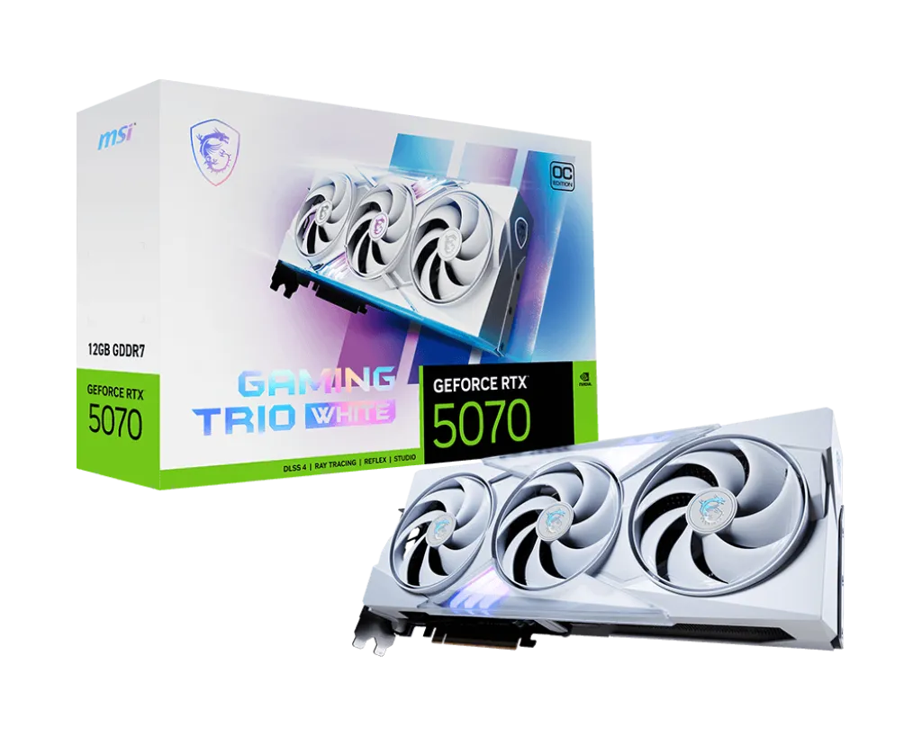 Card màn hình MSI GeForce RTX 5070 12G GAMING TRIO OC WHITE
